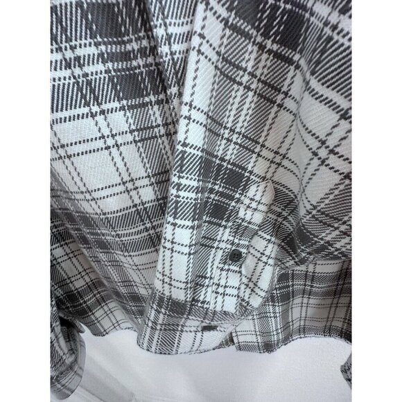 Old‎ Navy Women's Grey Plaid Shacket Jacket Cotton Shirt XL Cottagecore Warmth - Picture 2 of 13